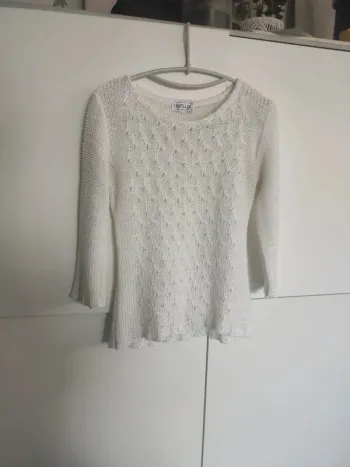 Pull blanc maille 38 / 40