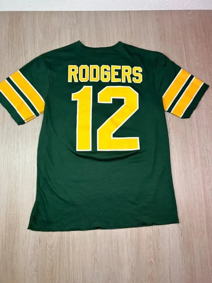 Maillot NFL Green Bay Packers Aaron Rodgers #12 Réversible - Taille M (73x48cm) - photo numéro 2