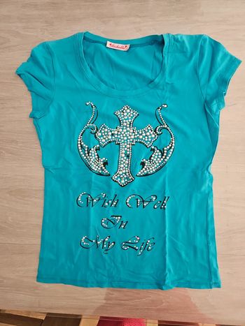 T-shirt femme turquoise T L 40