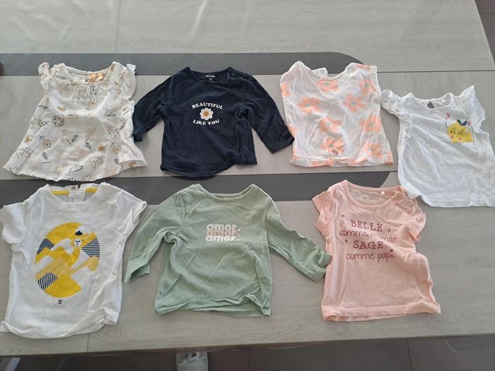 Lot de t-shirt bébé fille