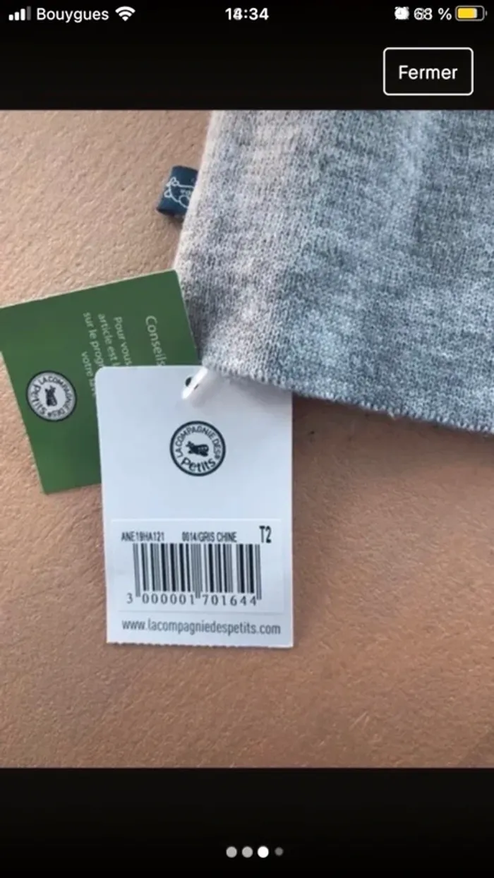 Tour de cou gris Taille 8-12ans NEUF la compagnie des petits - photo numéro 3