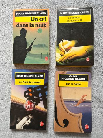 Lot de 4 livres de Higgins Clark