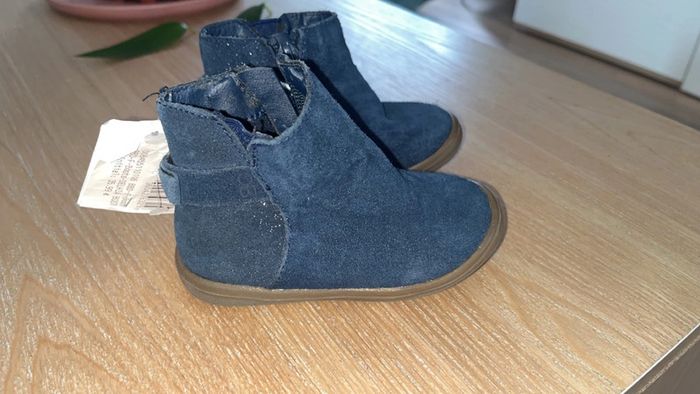 Bottines cuir et daim