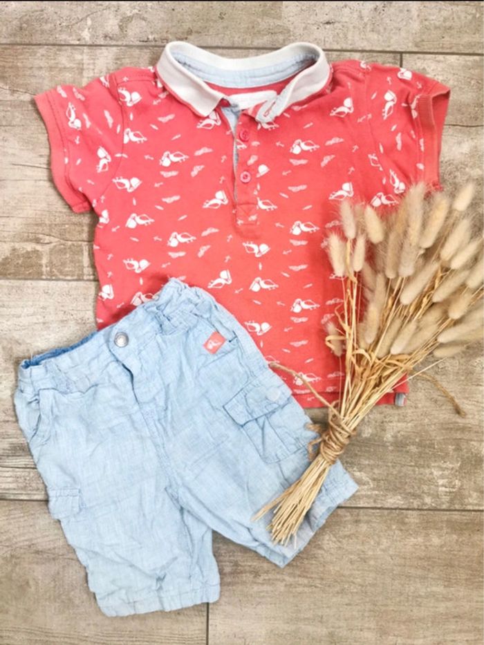 Polo et short Cadet Rousselle Paris 2ans