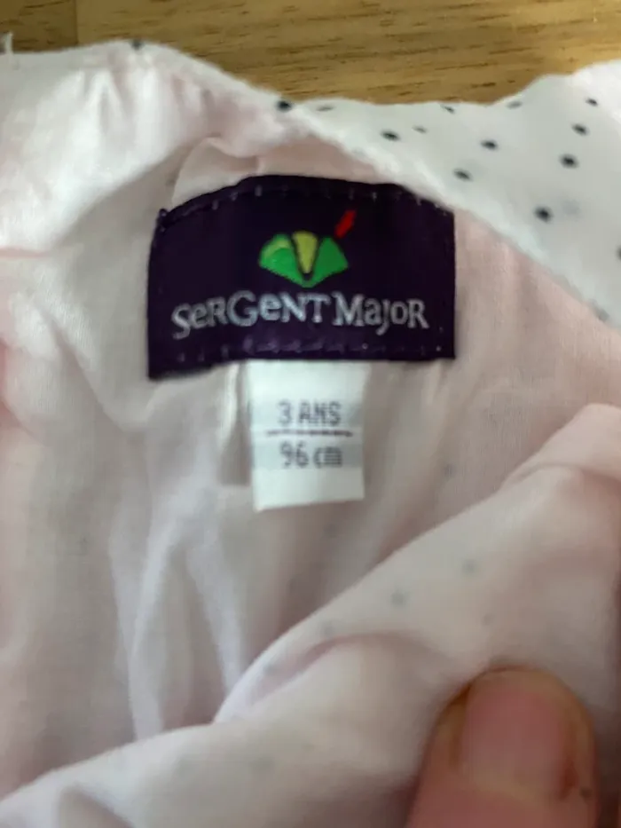 Robe sergent major rose petit pois noir - photo numéro 10