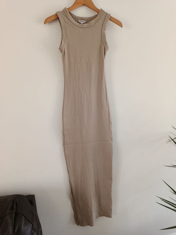 Robe longue beige taille XS