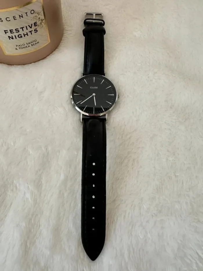 Montre Cluse en cuir noir pour femme - photo numéro 6