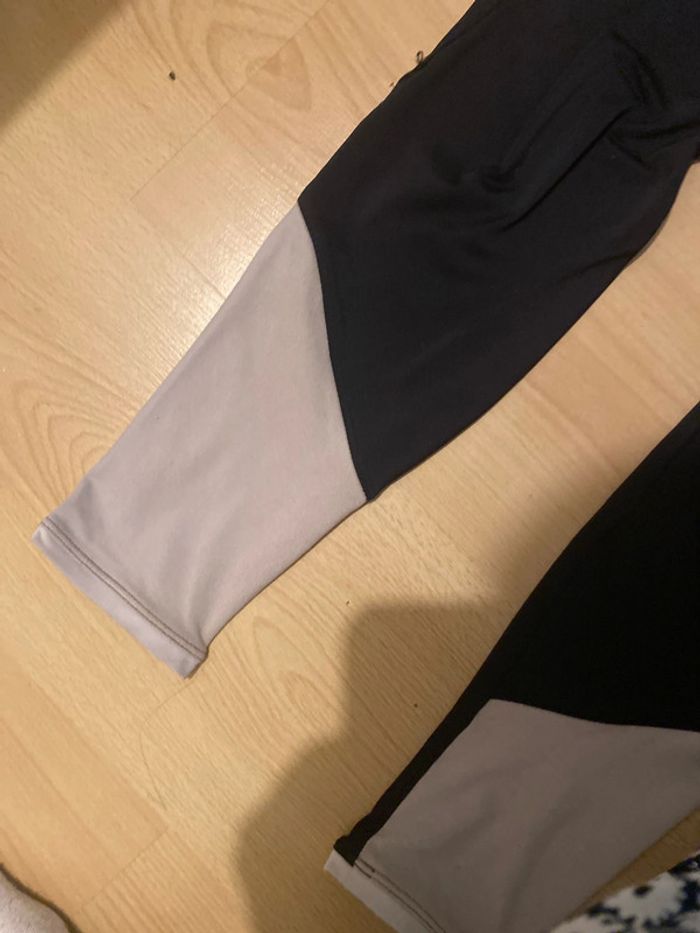 legging de sport noir et beige - photo numéro 3