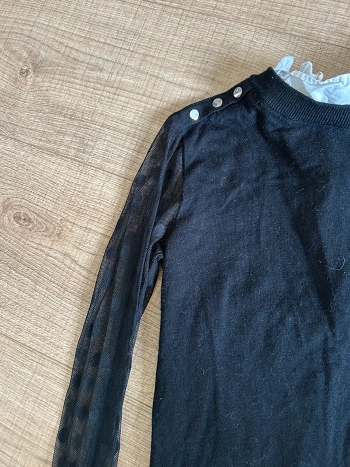Pull noir et blanc Morgan taille XS bon état - photo numéro 13