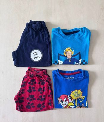 Lot de 2 pyjamas short bébé garçon 92 cm