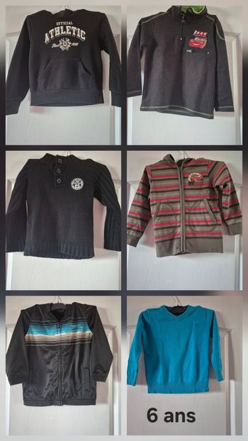 Lot de pulls et vestes taille 6ans 