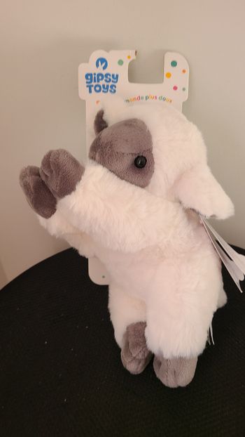 Agneau douceur beige et gris - 20 cm