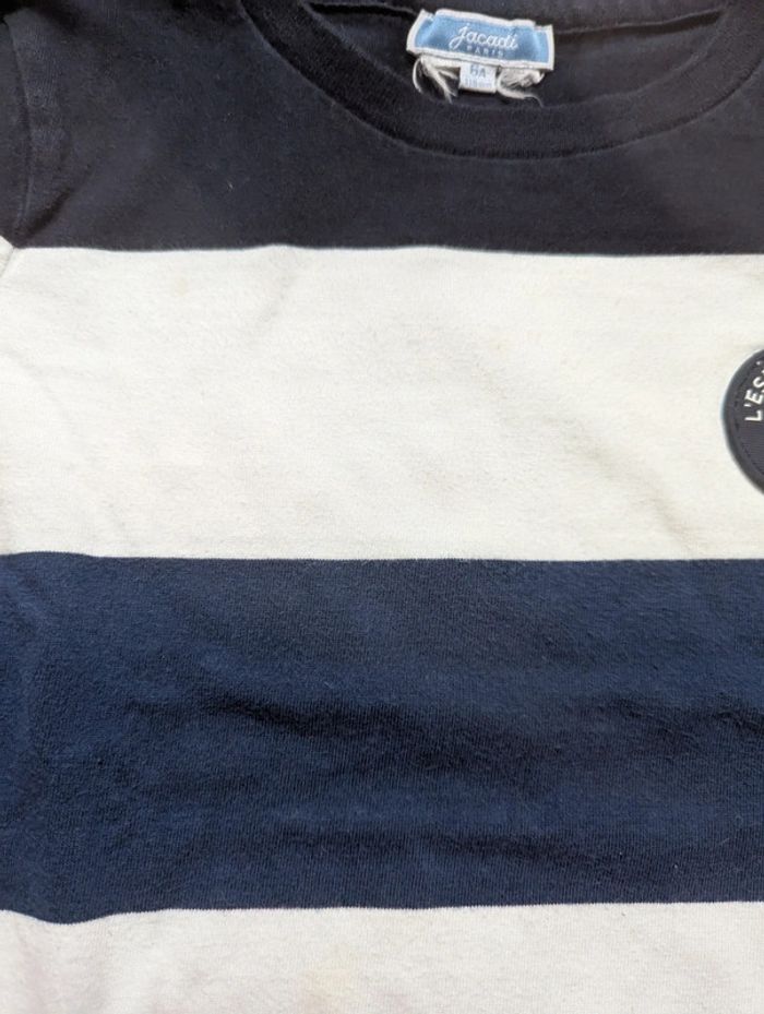 Tee-shirt manches longues marinière Jacadi 6 ans - photo numéro 5