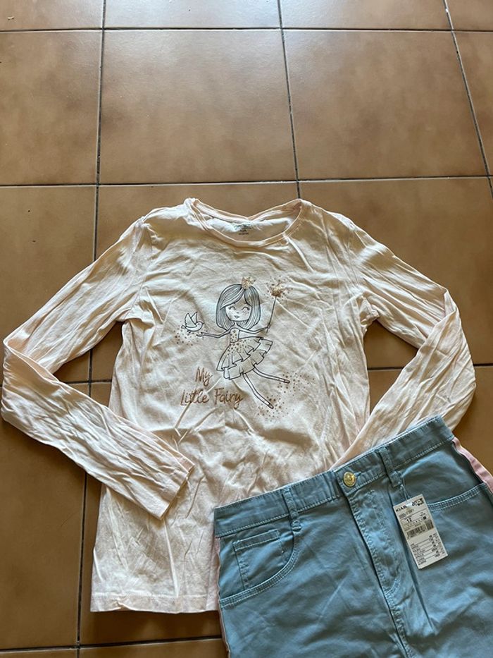 Lot jupe + t shirt fille 12 ans - photo numéro 7