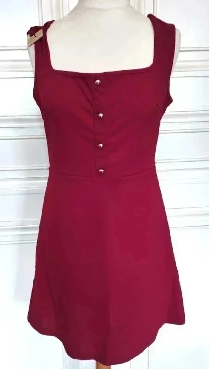 Robe Preppy Souple Boutons Doré TS/M - photo numéro 5