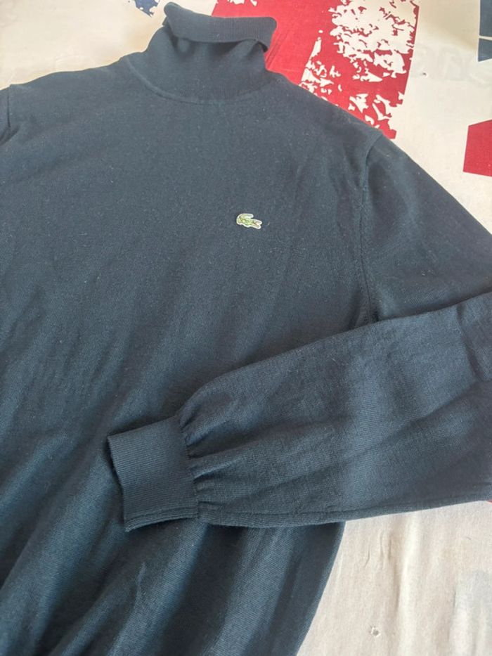 Col roulé léger Lacoste taille xs bleu marine vintage - photo numéro 4