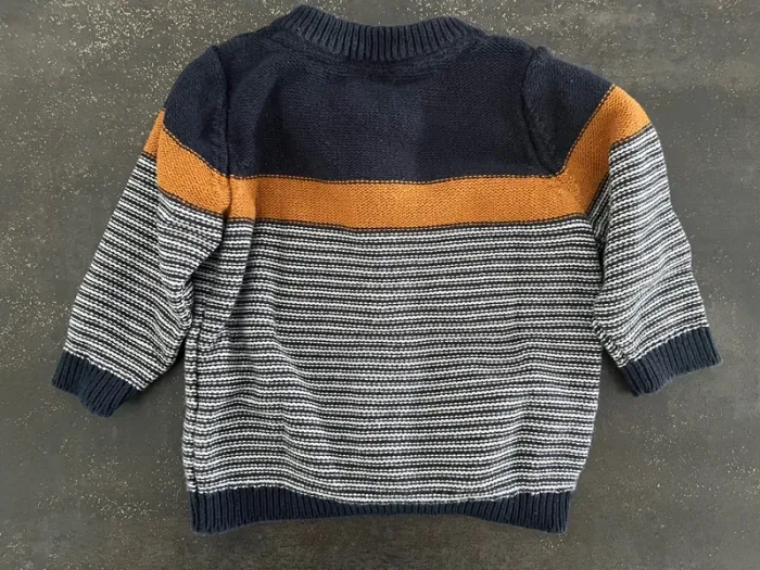 Gilet à rayures zippé marque Tape à l’œil taille 6 mois - photo numéro 3