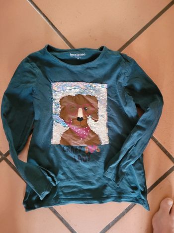 Tee shirt sequins 8 ans tbe