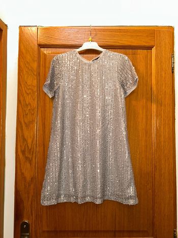 Robe à paillettes argenté