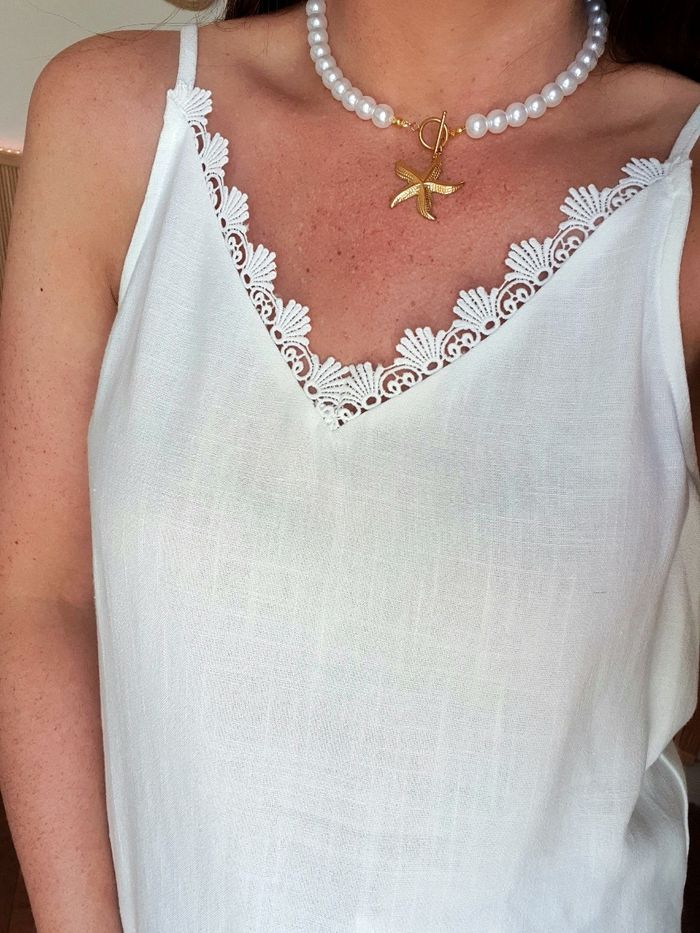 Top Alex blanc avec dentelle effet lin
Taille S/M (taille grand) - photo numéro 4