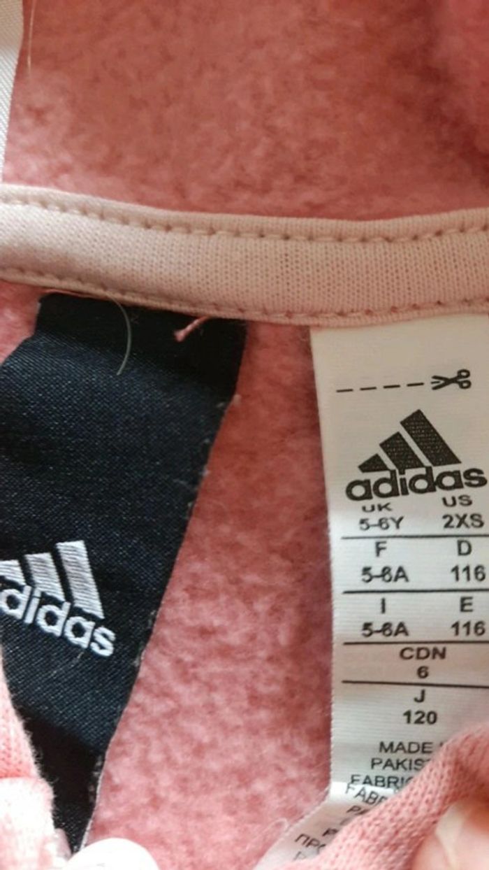 Veste adidas a capuche et zip - photo numéro 3
