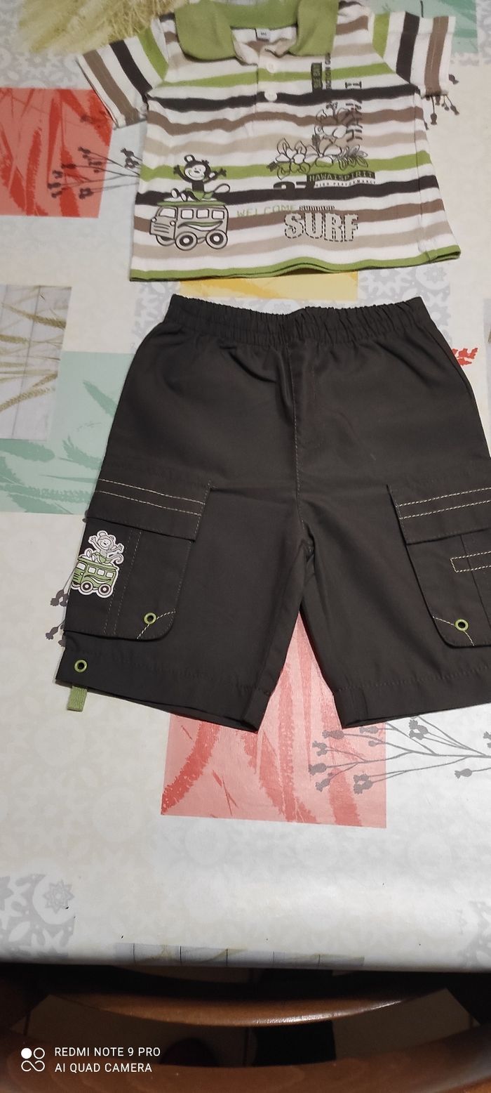 Ensemble pantacourt et polo plus 6 mois - photo numéro 7