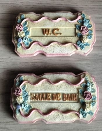 Lot de 2 plaques de porte