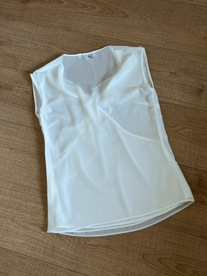 Blouse blanche sans manches Morgan taille 34 jamais portée - photo numéro 12