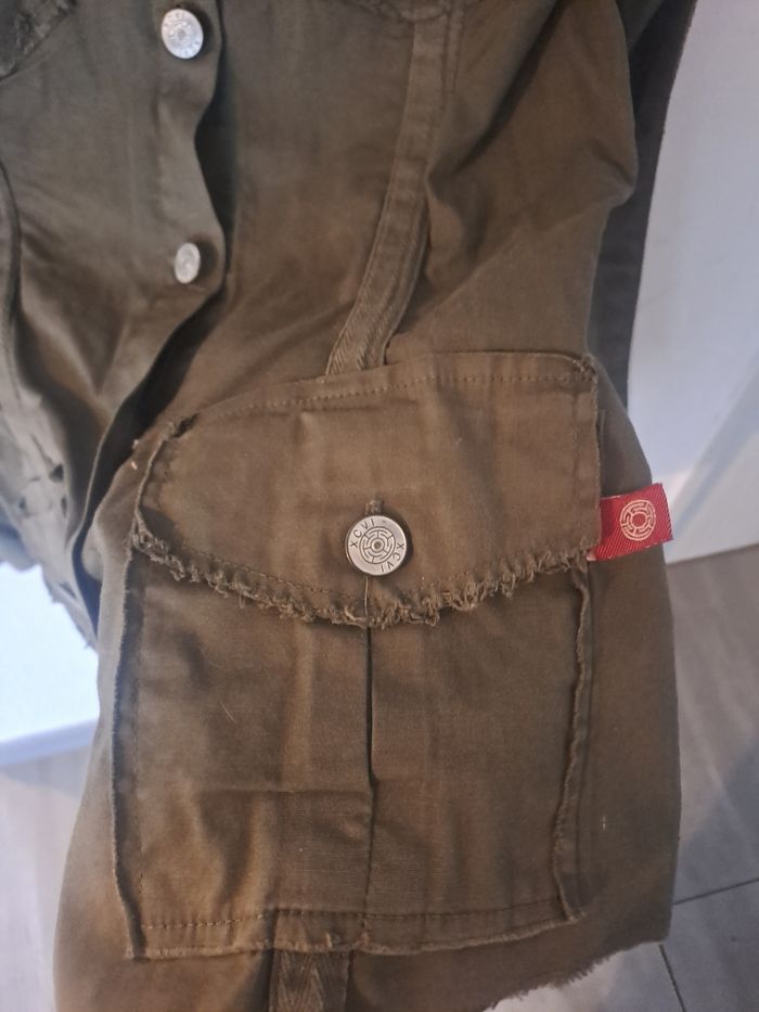 Veste style militaire kaki Marque XCVI Taille S - photo numéro 6