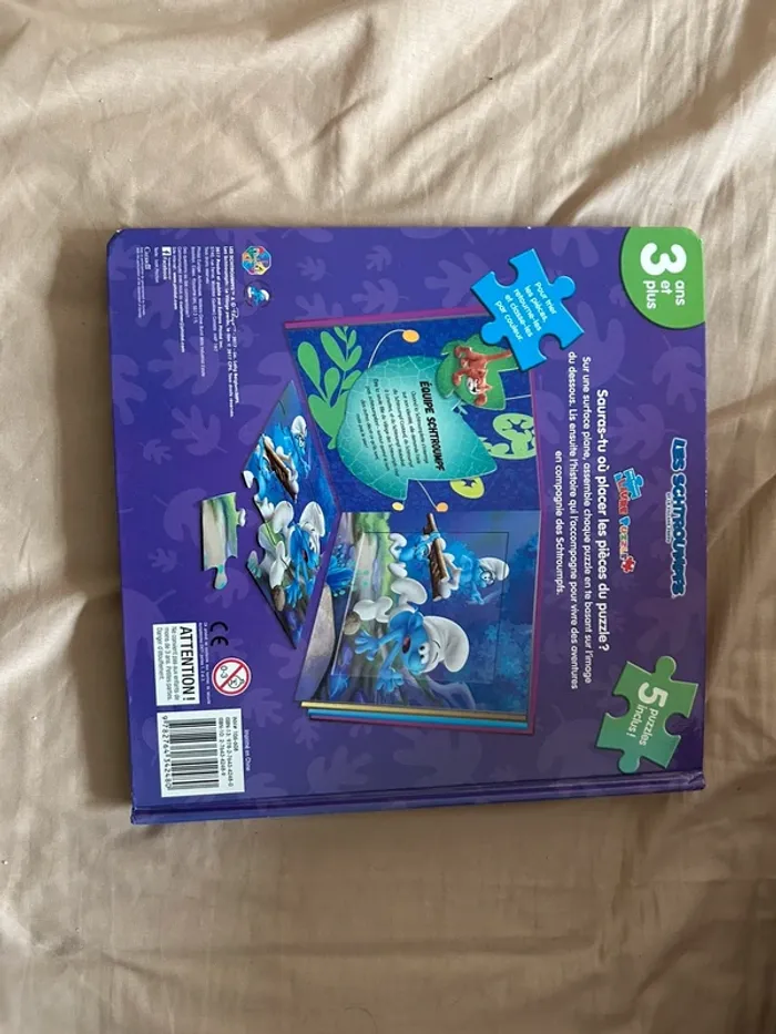 Livre puzzle schtroumpfs - photo numéro 2