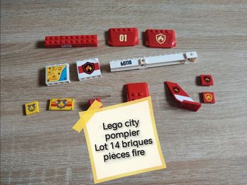 Lego city pompier lot 14 pièces