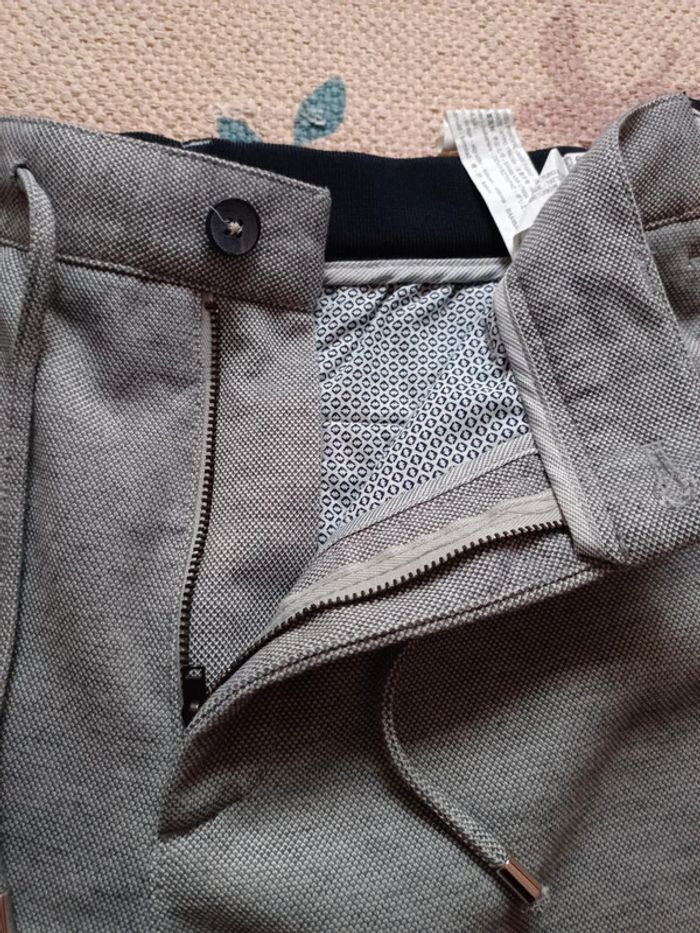 Pantalon gris zara man classe S élastique - photo numéro 6