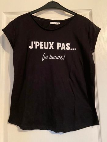 T-shirt noir message