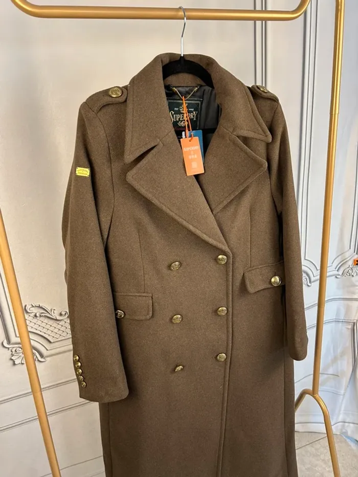 Manteau long Superdry Premium Marron L neuf - photo numéro 2