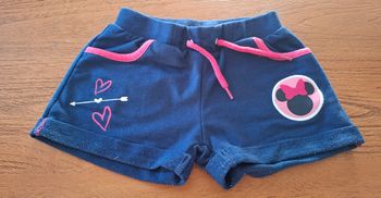 Short Minnie fille bleu et rose