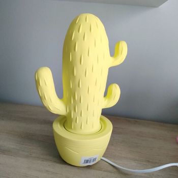 Lampe cactus jaune
