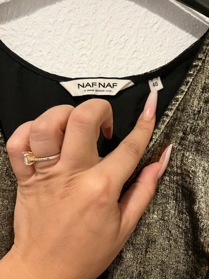Blouse dorée Naf Naf - photo numéro 3