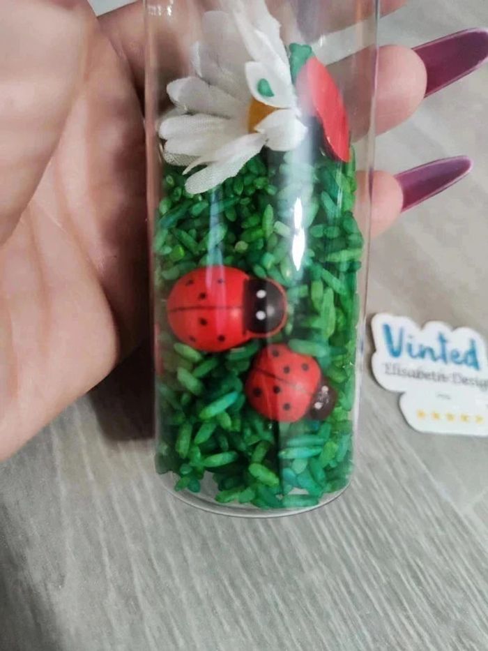 Bouteille sensorielle fleur et coccinelles retour au calme - photo numéro 3