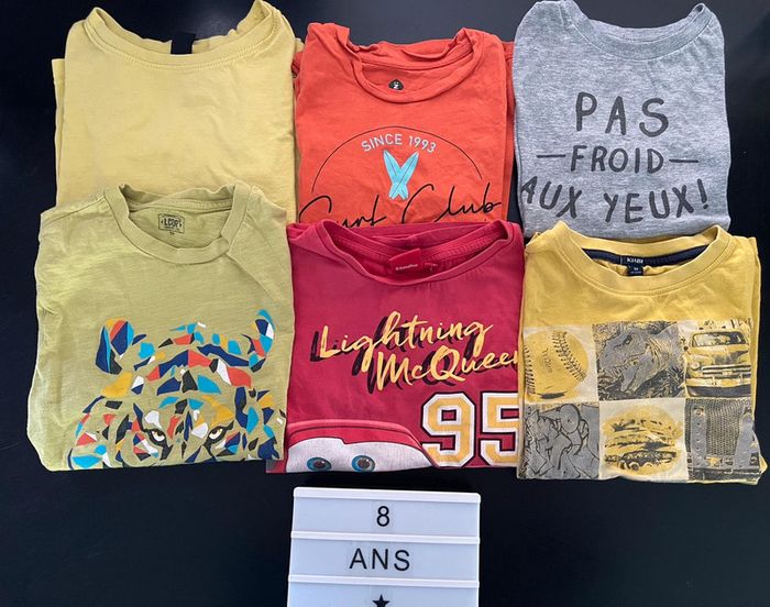 Lot 6 tee-shirts 8 ans