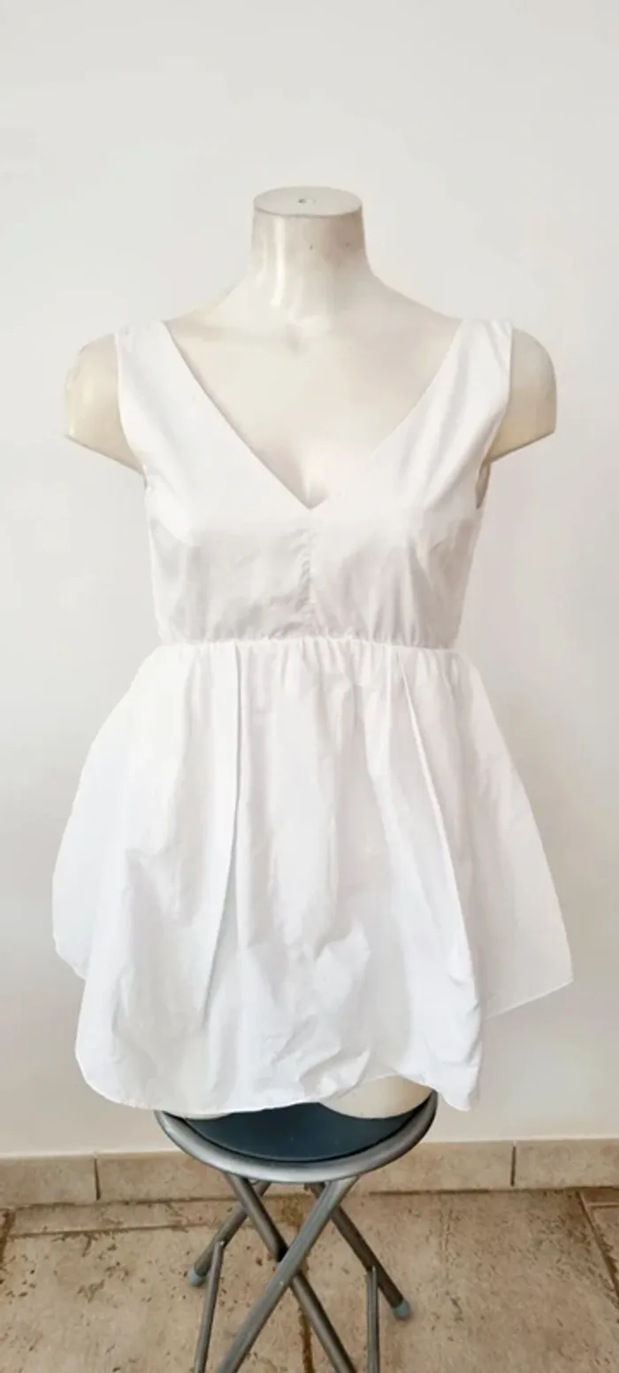 Top débardeur blanc 36 carven - photo numéro 3