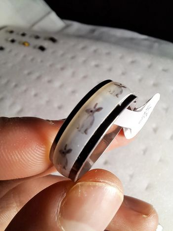 Bague acier inoxydable motifs