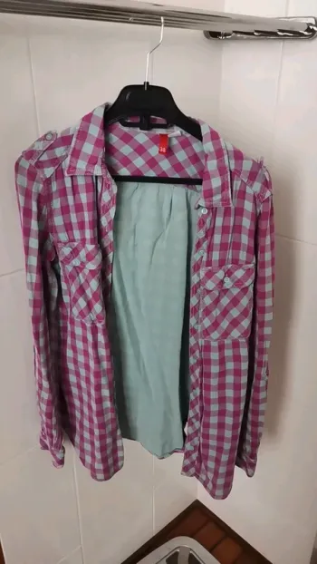 Chemise roqe/bleu