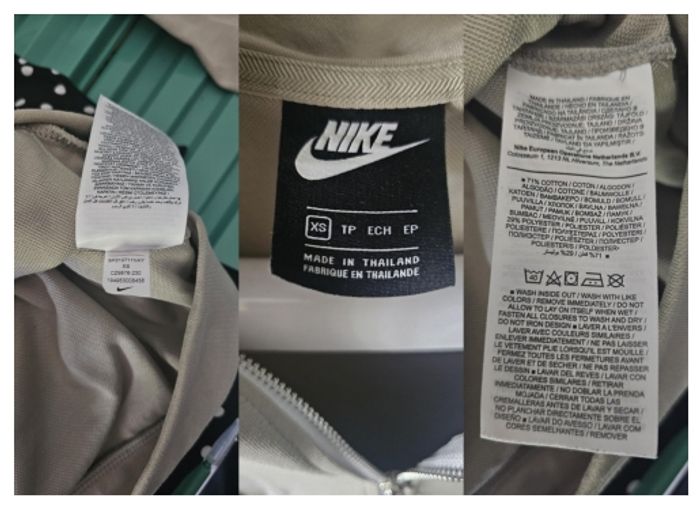 sweat nike xs beige zip col montant neuf - photo numéro 3