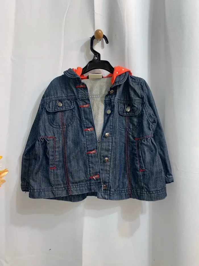 Veste en jean coton bleu avec capuche DPAM 2 ans / 24 mois - n86m
