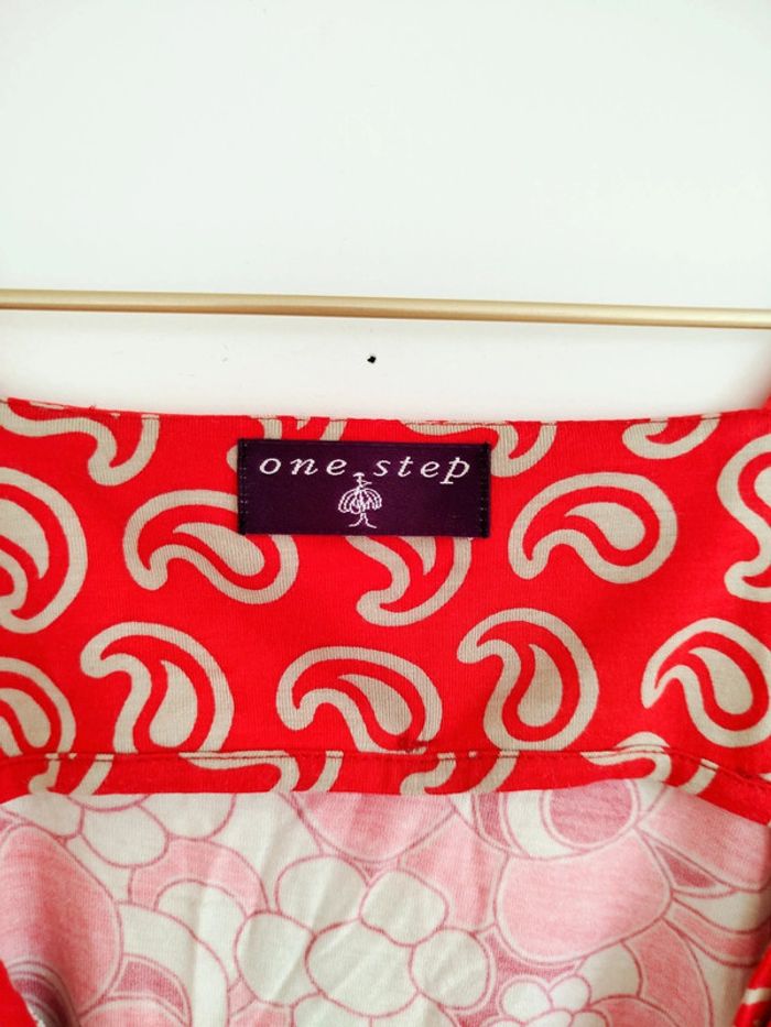 Haut débardeur rouge one step taille L a motif - photo numéro 3