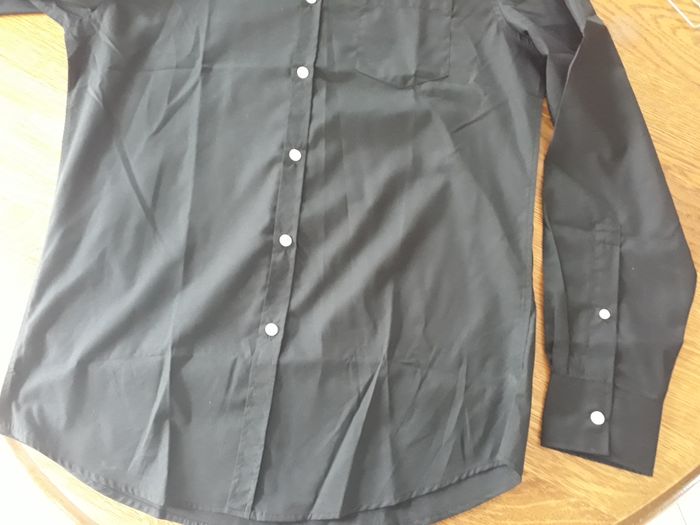 Chemise noire homme manches longues Kiabi  taille M  ( 39 – 40 ) - photo numéro 5