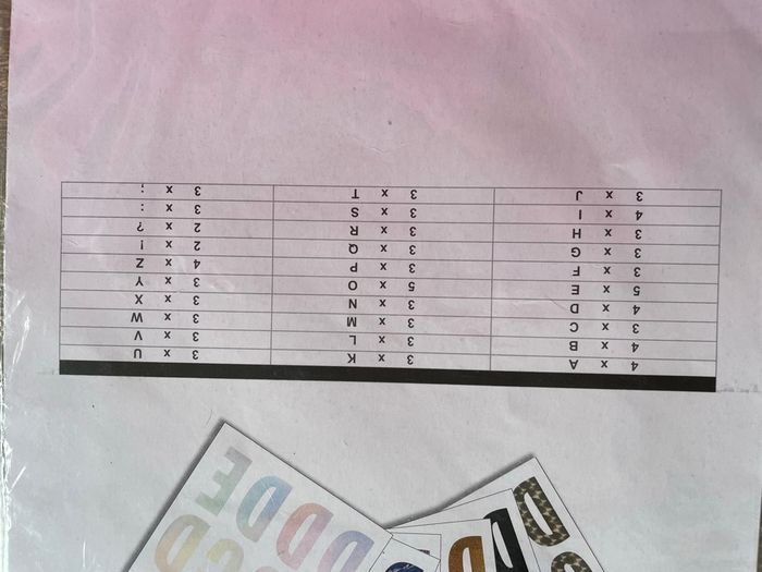 97 lettres dorées adhésives de 7 cm - photo numéro 3