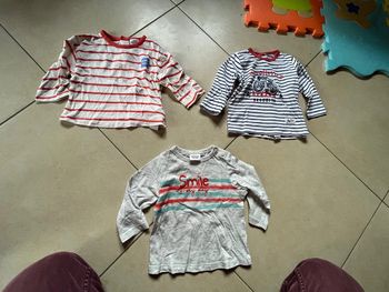 4 T-shirt manches longues taille 71 cm