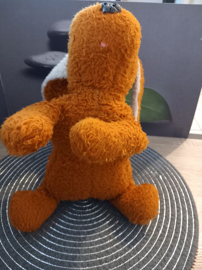 Peluche chien vintage marron roux 29cm - photo numéro 4