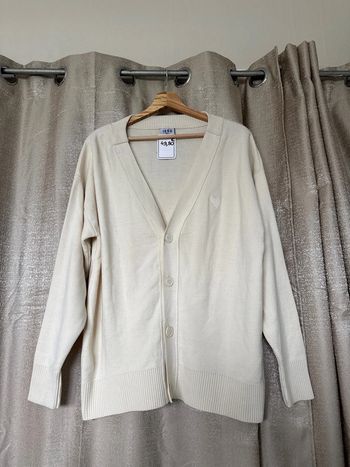 Gilet cardigan IKAO Paris crème - Taille M - Neuf avec étiquette